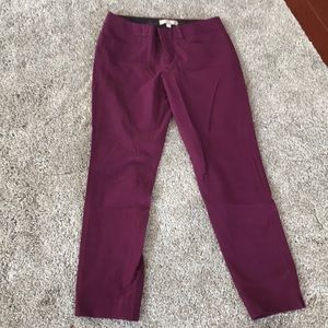 Banana Republic Martin Fit pants size 4 in mulberry.